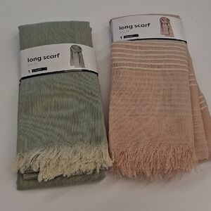 Target Green and Pink Long Scarves